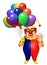 Clown with Balloon and Icecream