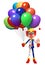 Clown with Balloon and Icecream