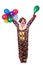 Clown with balloons