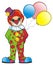 Clown and balloons