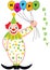 Clown with baloons