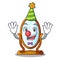 Clown big dressing mirror isolated on mascot