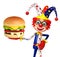 Clown with Burger