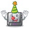 Clown button J in the mascot shape