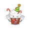 Clown christmas cupcake with in cartoon shape