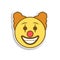 clown colored emoji sticker icon. Element of emoji for mobile concept and web apps illustration