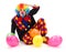Clown with colorful balloons