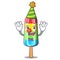Clown colorful ice cream stick on mascot