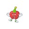 Clown cute apple character mascot with object cartoon