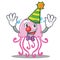 Clown cute jellyfish character cartoon