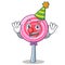 Clown cute lollipop character cartoon