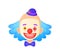Clown Face Wearing Hat Closeup Smiling Man Vector