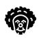 clown fear glyph icon vector illustration