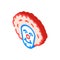 clown fear isometric icon vector illustration