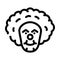 clown fear line icon vector illustration