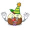 Clown fruit cake mascot cartoon