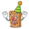 Clown granola bar mascot cartoon