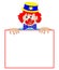 Clown Holding a Blank Sign - Vector Illustration