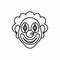 Clown icon in outline style