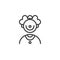 Clown line icon