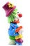 Clown made from child`s play clay