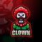 Clown mascot esport logo design