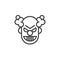 Clown mask line icon