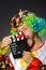 Clown with movie