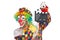 Clown with movie board