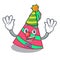 Clown party hat mascot cartoon