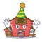 Clown red storage barn isolated on mascot