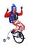 Clown Riding a Unicycle