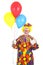 Clown Waving with Balloons