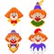 Clowns head collection