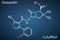 Cloxacillin molecule. It is antibacterial drug, semi-synthetic beta-lactamase resistant penicillin antibiotic