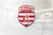 Club africain on glossy office wall realistic texture