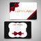 Club member vector card, red bow