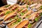 Club Sandwich with chicken beacon ham, Egg Salad