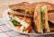 Club sandwich with chicken and ham