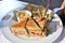 Club sandwich and chips