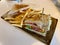 Club Sandwich Menu with French Fries served at Restaurant