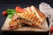 Club sandwich panini with ham