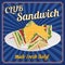 Club Sandwich retro poster