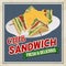 Club Sandwich retro poster