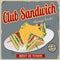 Club Sandwich retro poster