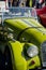 Cluj-Napoca, Romania - 24 September 2016 Klausenburg Retro Racing - Morgan Classic Retro Car headlight and front view