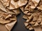 Clumped brown paper texture background