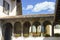 Clusone, Bergamo, Italy: historic  palazzo comunale, court