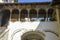 Clusone, Bergamo, Italy: historic  palazzo comunale, court