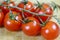 Cluster cherry tomatoes close-up